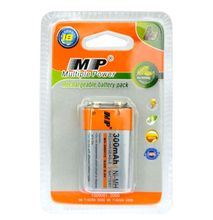 MP Multiple Power 9V Volt Li-ion Ni-MH Rechargeable Battery Pack 6F22